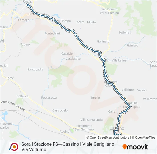 COTRAL Bus Line Map