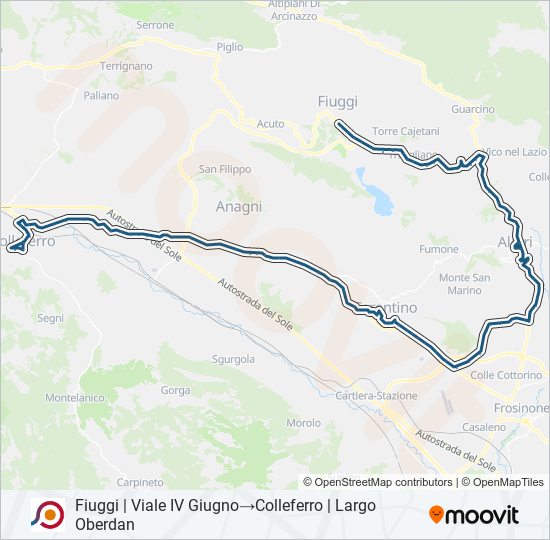 COTRAL bus Line Map