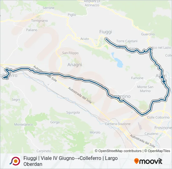 COTRAL Bus Line Map