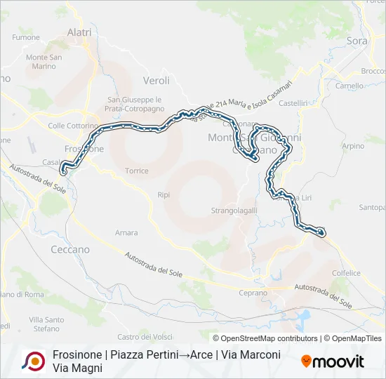 COTRAL Bus Line Map