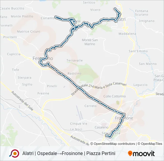 COTRAL Bus Line Map