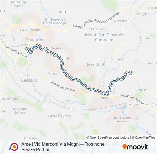 COTRAL Bus Line Map