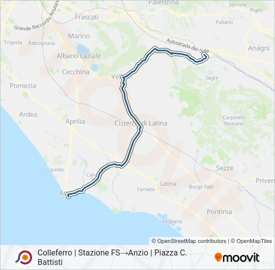COTRAL Bus Line Map