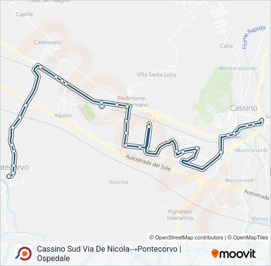 COTRAL Bus Line Map