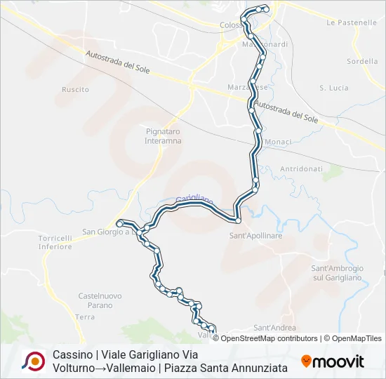 COTRAL Bus Line Map