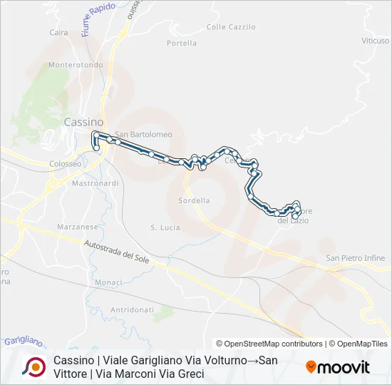 COTRAL Bus Line Map