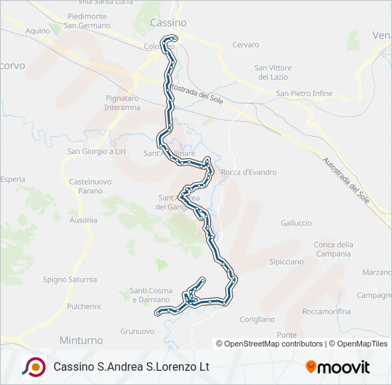 COTRAL Bus Line Map