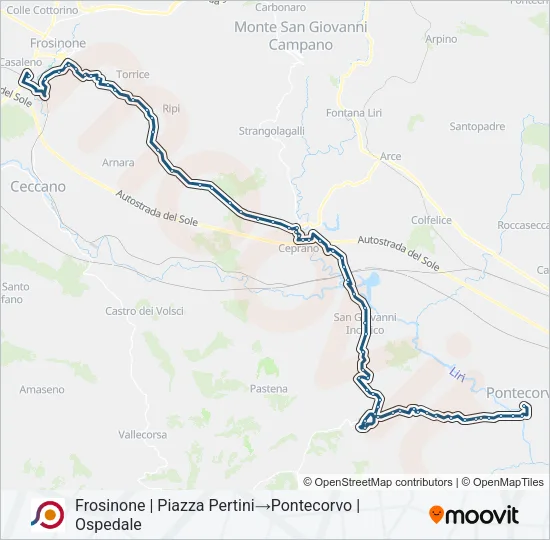 COTRAL Bus Line Map