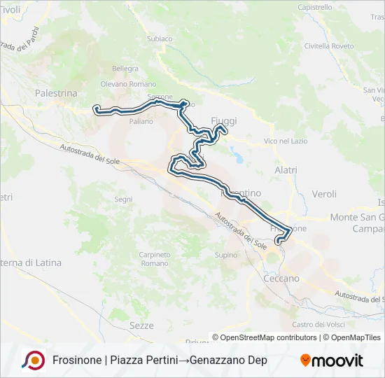 COTRAL Bus Line Map