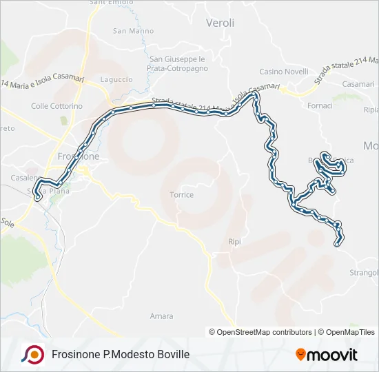 COTRAL Bus Line Map