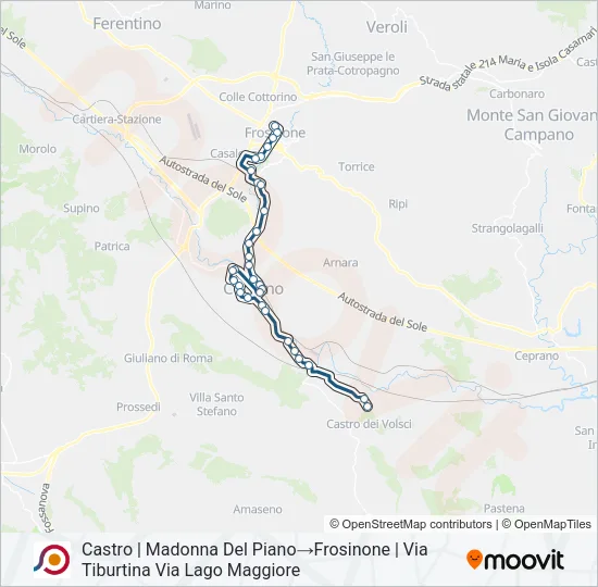 COTRAL Bus Line Map