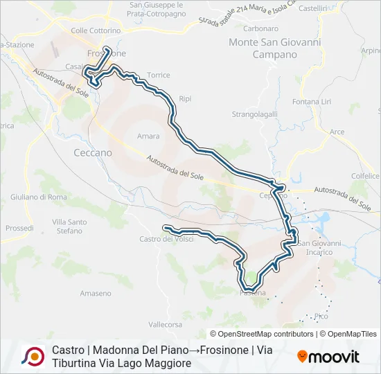 COTRAL Bus Line Map