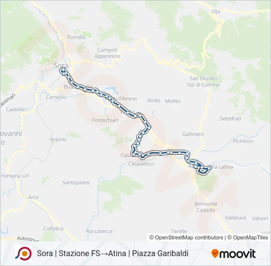 COTRAL Bus Line Map