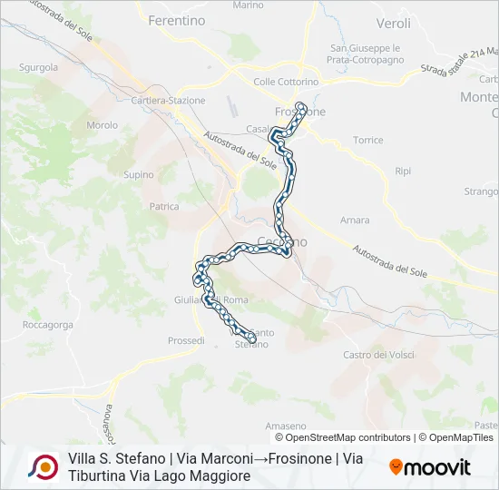 COTRAL Bus Line Map