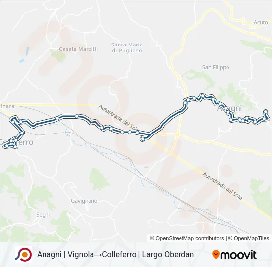 COTRAL Bus Line Map