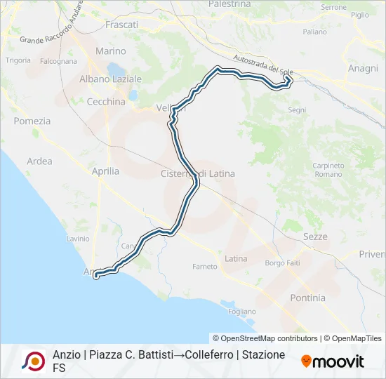 COTRAL Bus Line Map