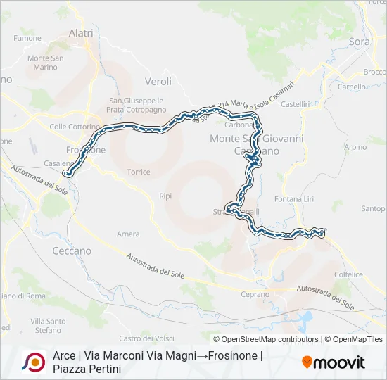 COTRAL Bus Line Map