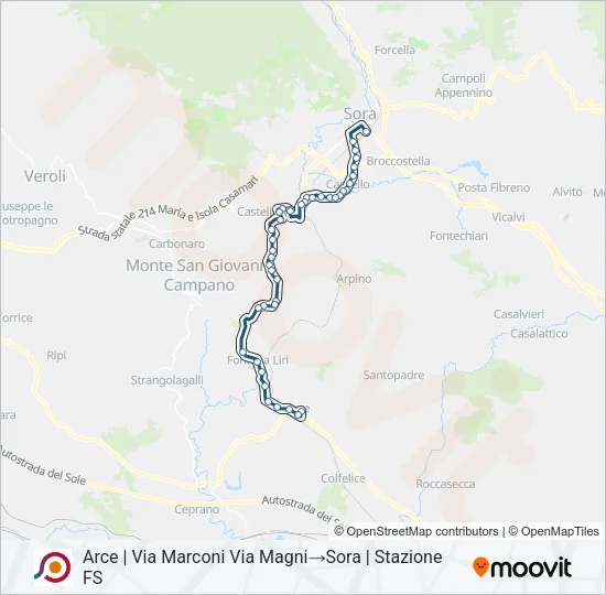 COTRAL Bus Line Map