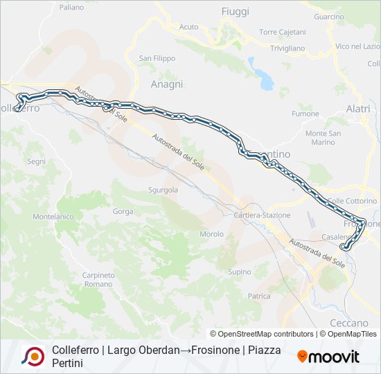 COTRAL bus Line Map