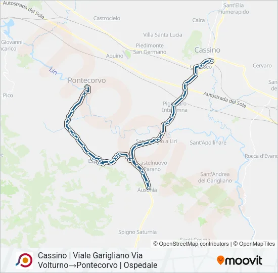 COTRAL Bus Line Map