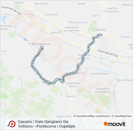 COTRAL Bus Line Map
