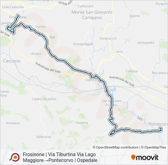 COTRAL Bus Line Map