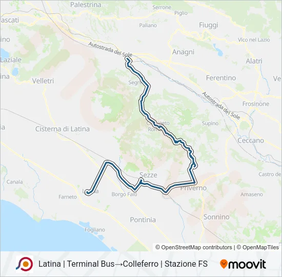 COTRAL Bus Line Map