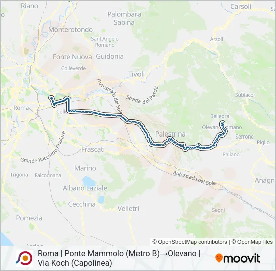COTRAL Bus Line Map