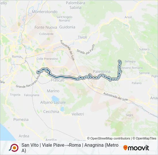 COTRAL Bus Line Map