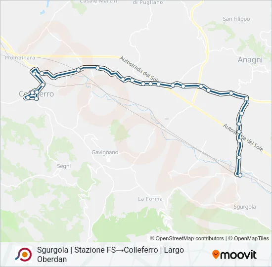 COTRAL Bus Line Map