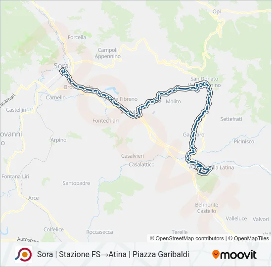 COTRAL Bus Line Map