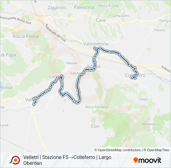 COTRAL Bus Line Map