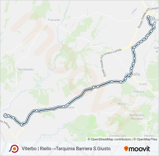 COTRAL bus Line Map