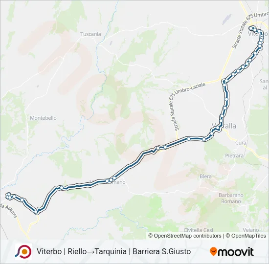 COTRAL Bus Line Map