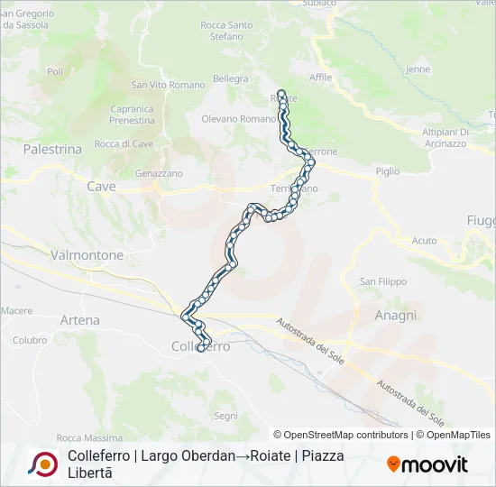 COTRAL Bus Line Map