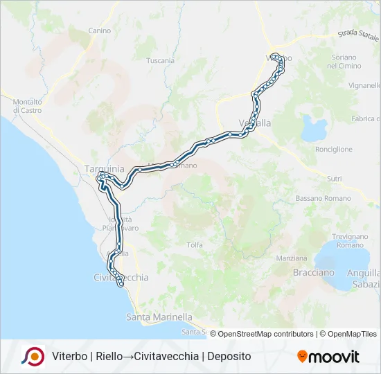 COTRAL Bus Line Map