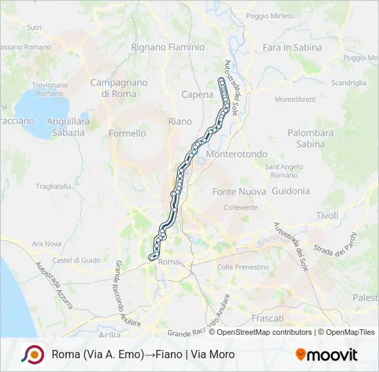 COTRAL Bus Line Map
