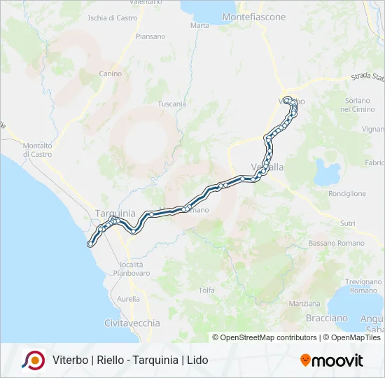 COTRAL Bus Line Map
