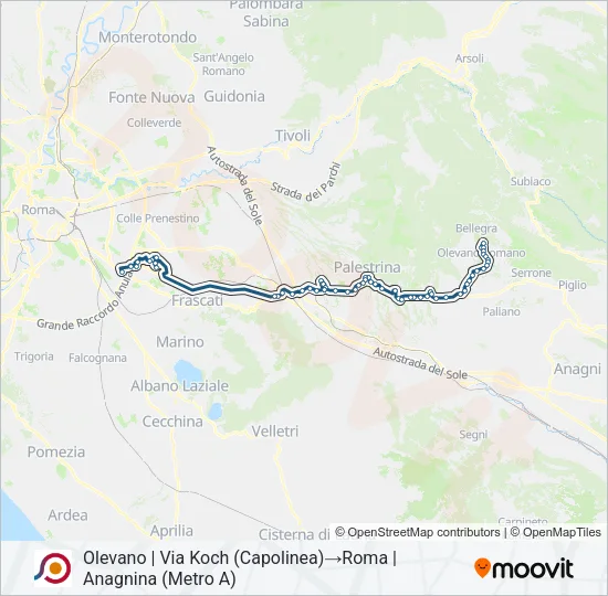 COTRAL Bus Line Map