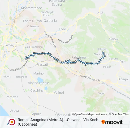 COTRAL Bus Line Map