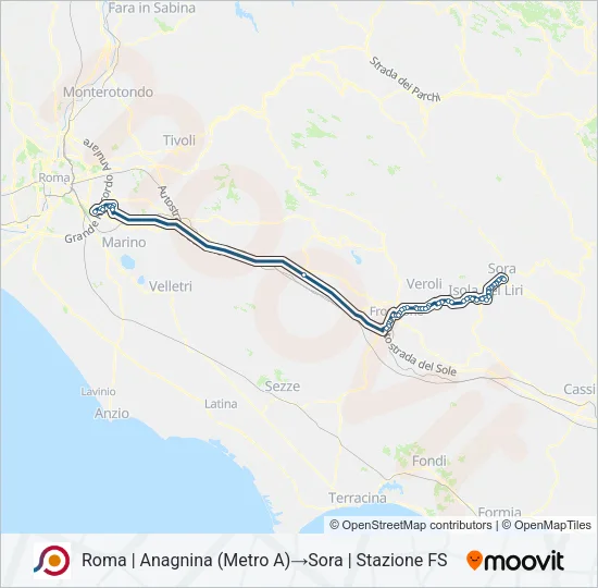 COTRAL Bus Line Map