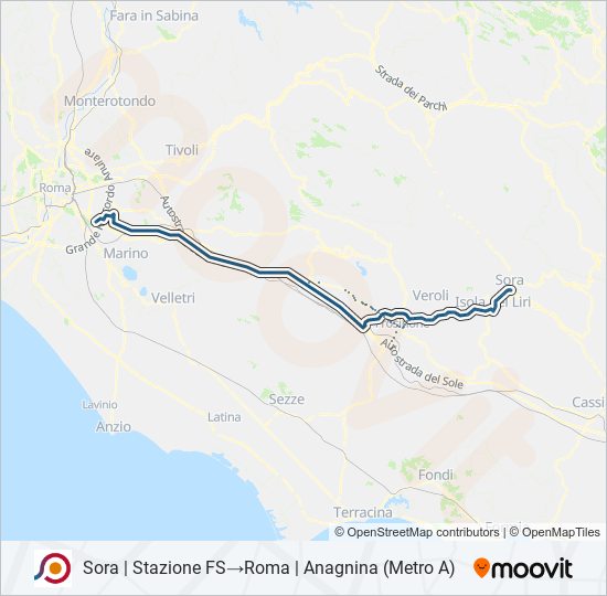 COTRAL bus Line Map