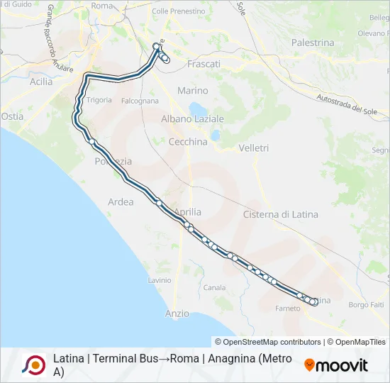 COTRAL Bus Line Map