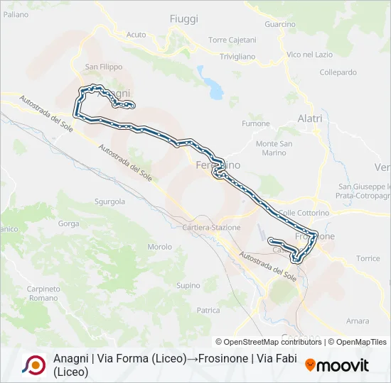 COTRAL Bus Line Map