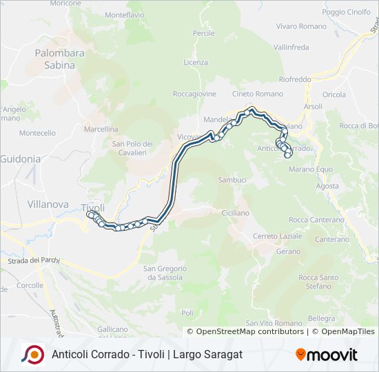 COTRAL bus Line Map