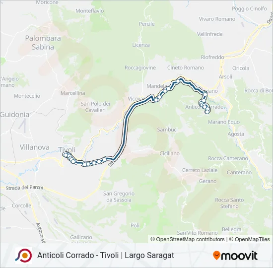 COTRAL Bus Line Map