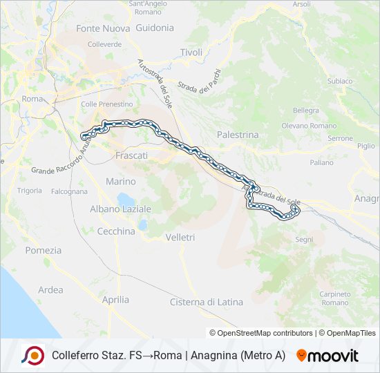 COTRAL bus Line Map