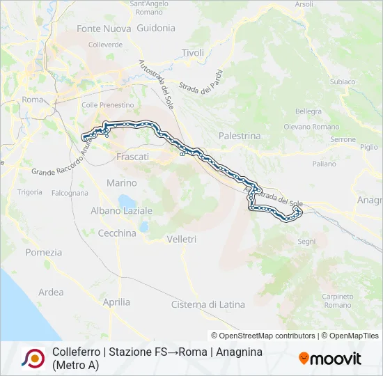 COTRAL Bus Line Map