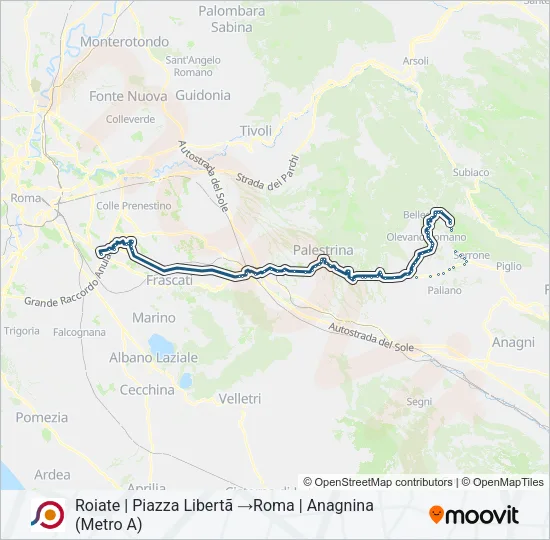 COTRAL Bus Line Map