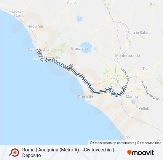 COTRAL bus Line Map